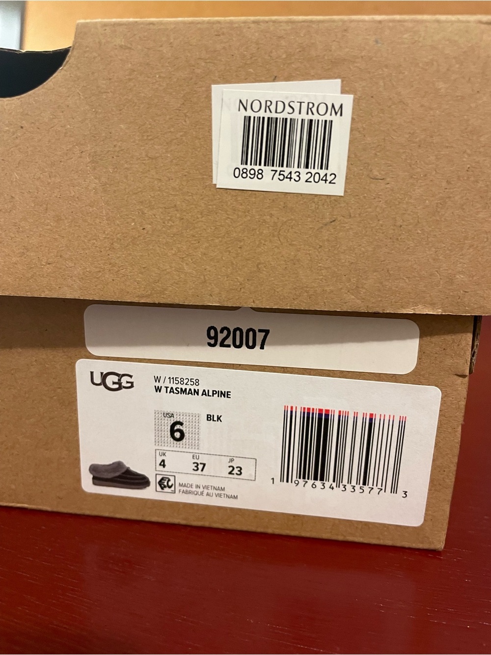 UGG Black Tasman Alpine Slipper